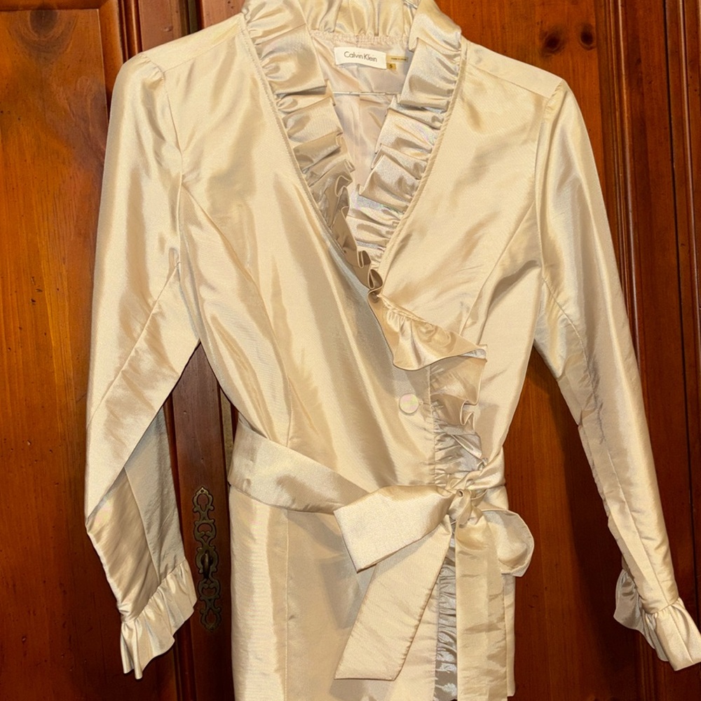 Ladies khaki/taupe Calvin Klein jacket size Small